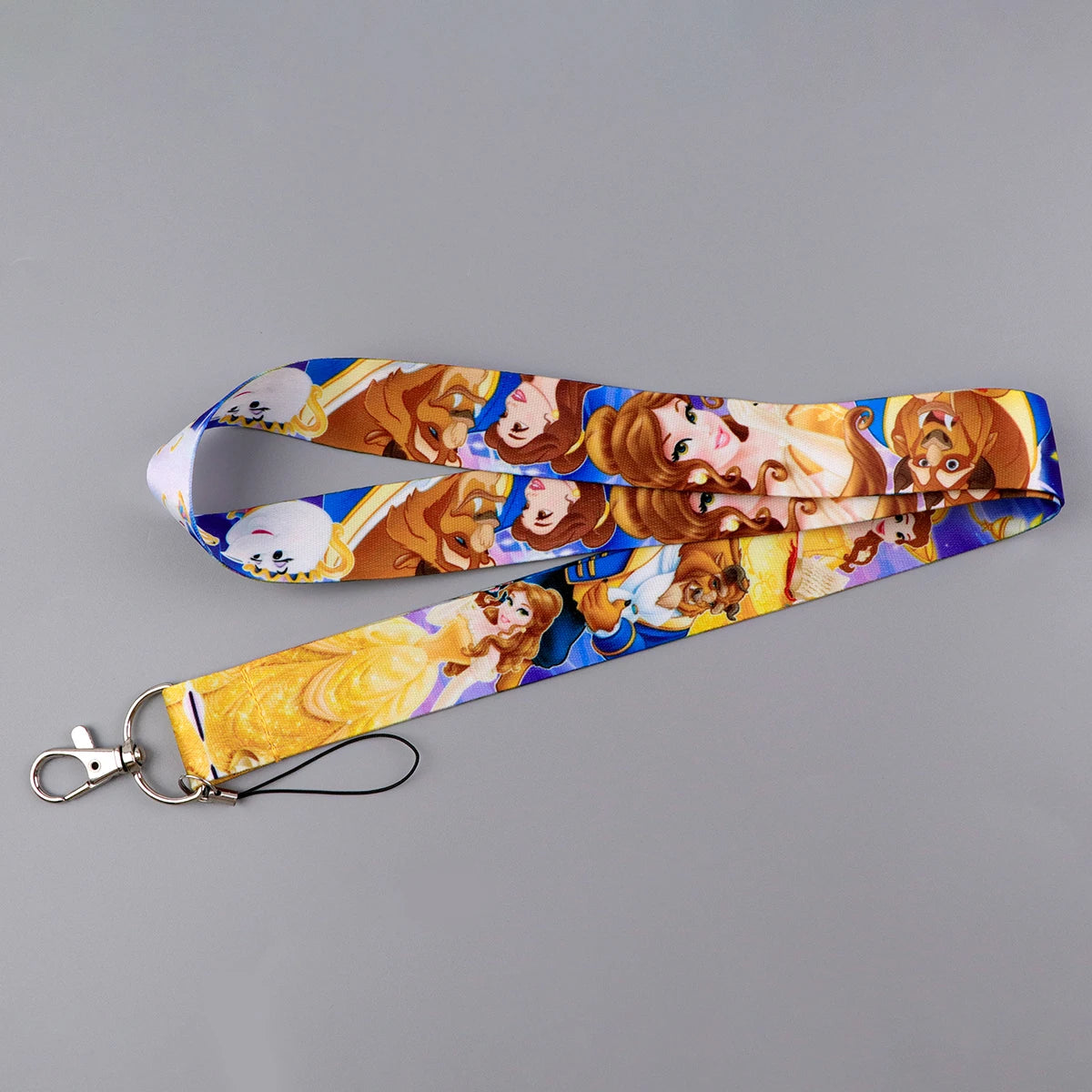 Anime Beauty and the Beast Lanyard For Keys Chain Card Cover Badge Holder Keychain for Keyring Accessories Jewelry Gifts