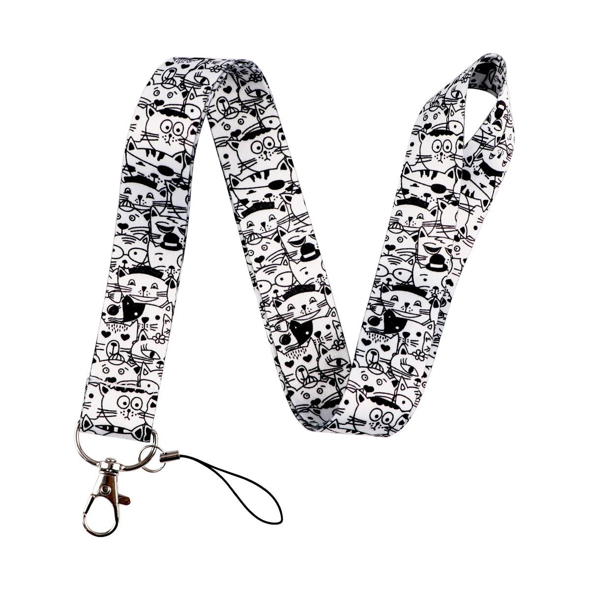 Cat&Dog Neck Strap Lanyard For Keys Keychain Badges Holder Little Animals ID Credit Hang Rope Cell Phone Charm Accessories Gifts