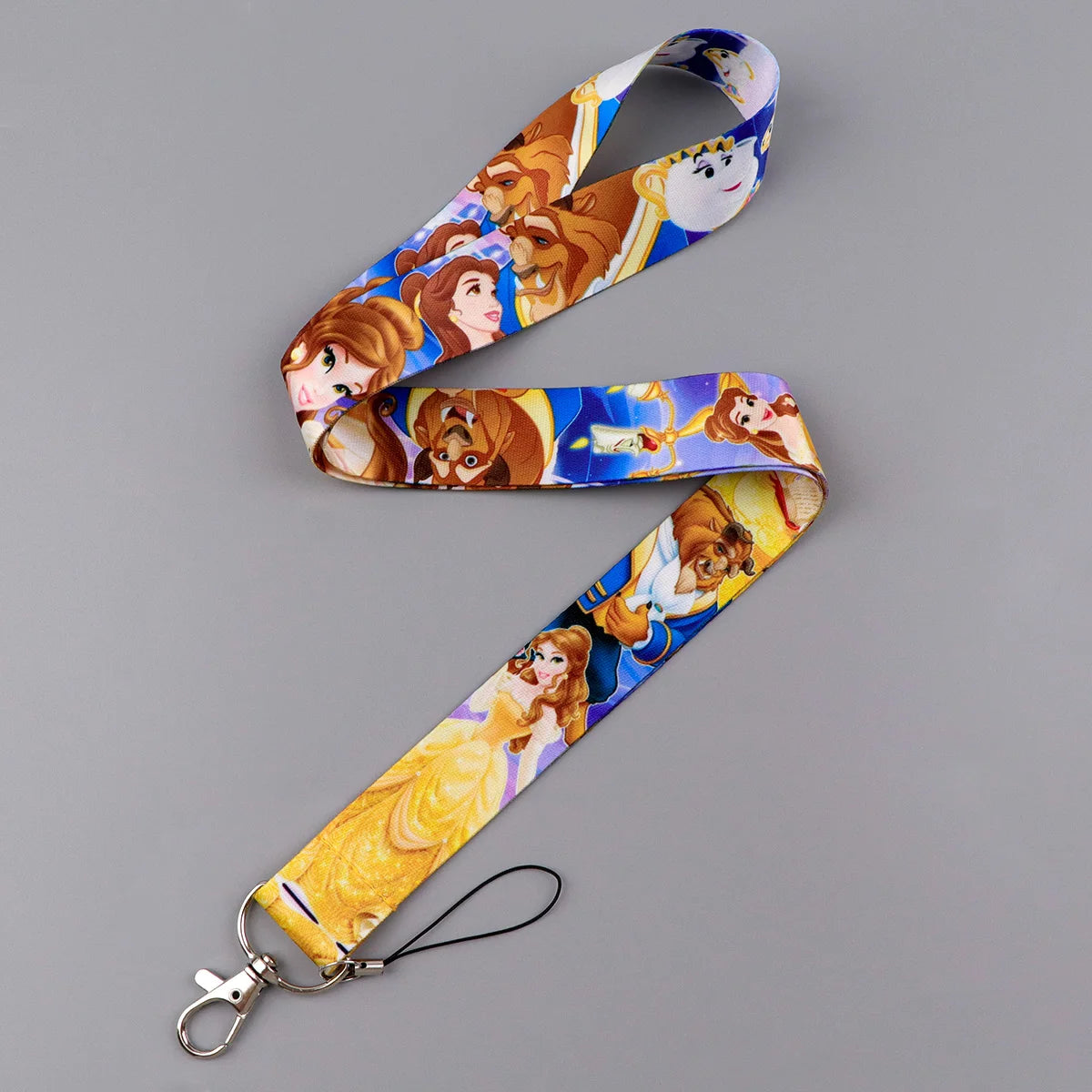 Anime Beauty and the Beast Lanyard For Keys Chain Card Cover Badge Holder Keychain for Keyring Accessories Jewelry Gifts